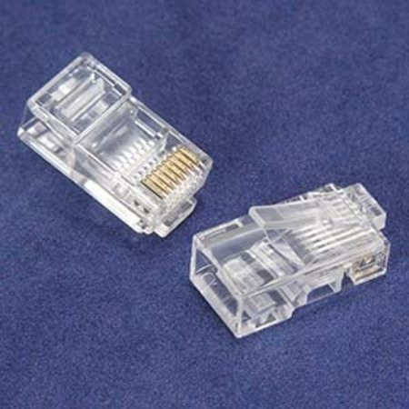 BESTLINK NETWARE CAT5e Plug Stranded 2-Prong 50 Micron, 100pk 101203